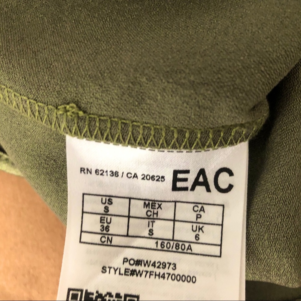 Guess Olive Green Satiny V-Neck Camisole Top - Picture 13 of 14